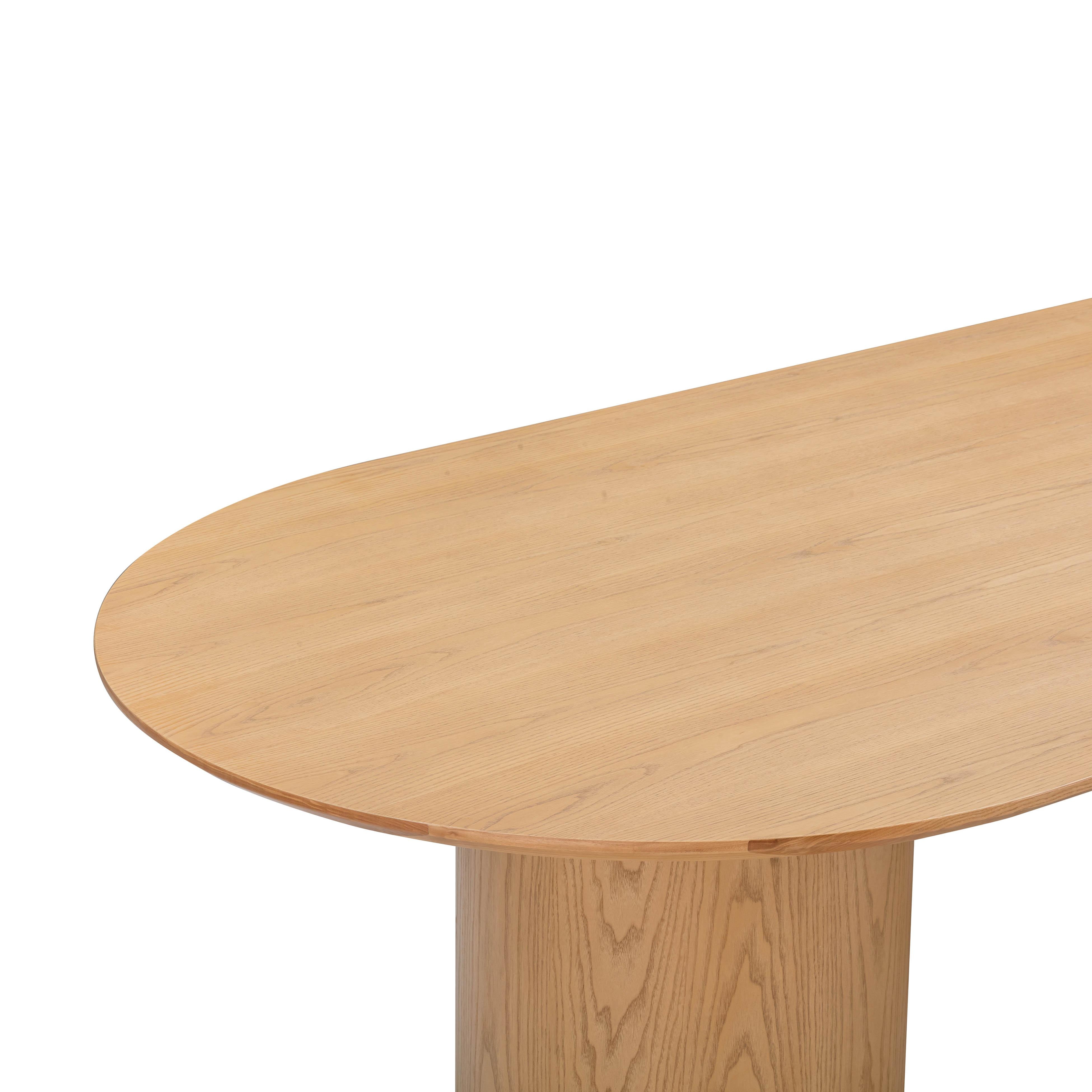 Brandy Natural Ash Wood Oval Dining Table - Image 4