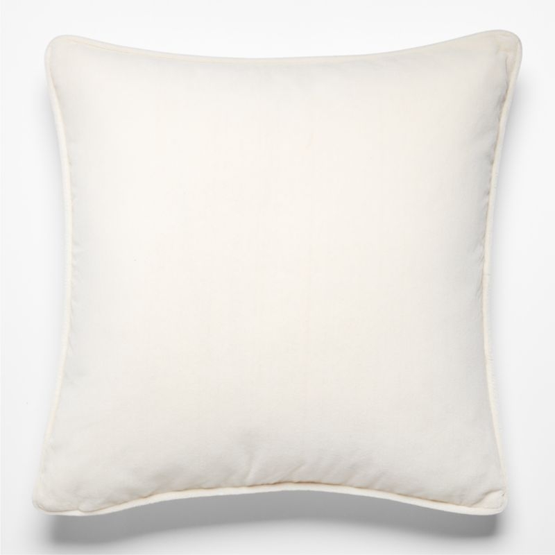 23" Ivory Faux Mohair Pillow With Feather-Down Insert - Image 2