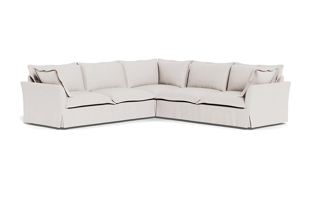 Skylar Slipcovered Corner 4-Seat Sectional Sofa - Image 1