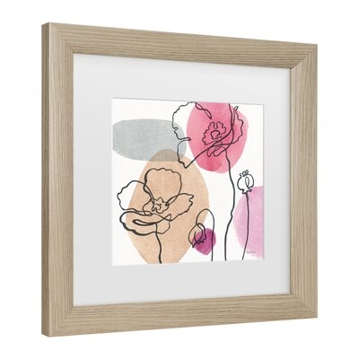 Lisa Audit 'Think Pink 03' Matted Framed Art - Image 0