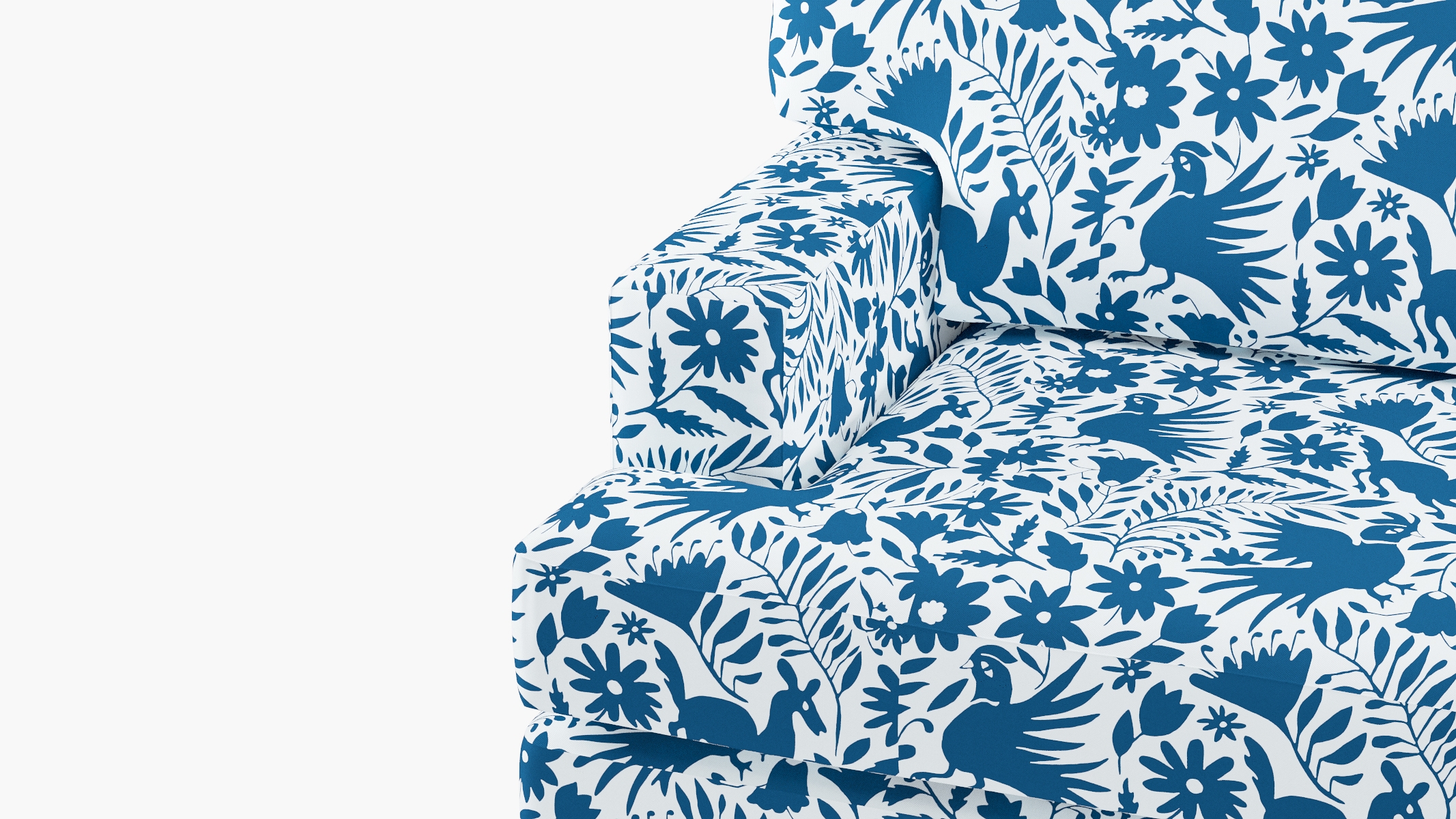 Classic Sofa, Cerulean Frida, Natural with Antique Brass Caster - Image 5