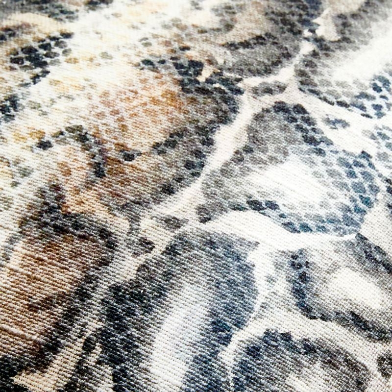 Viper Snakeskin Throw Pillow with Down-Alternative Insert 18" - Image 3
