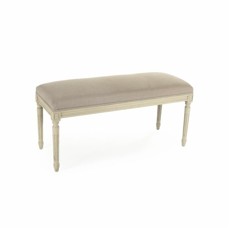 Zentique Lille Upholstered Bench Nailhead Detail: Non-nailhead - Image 0