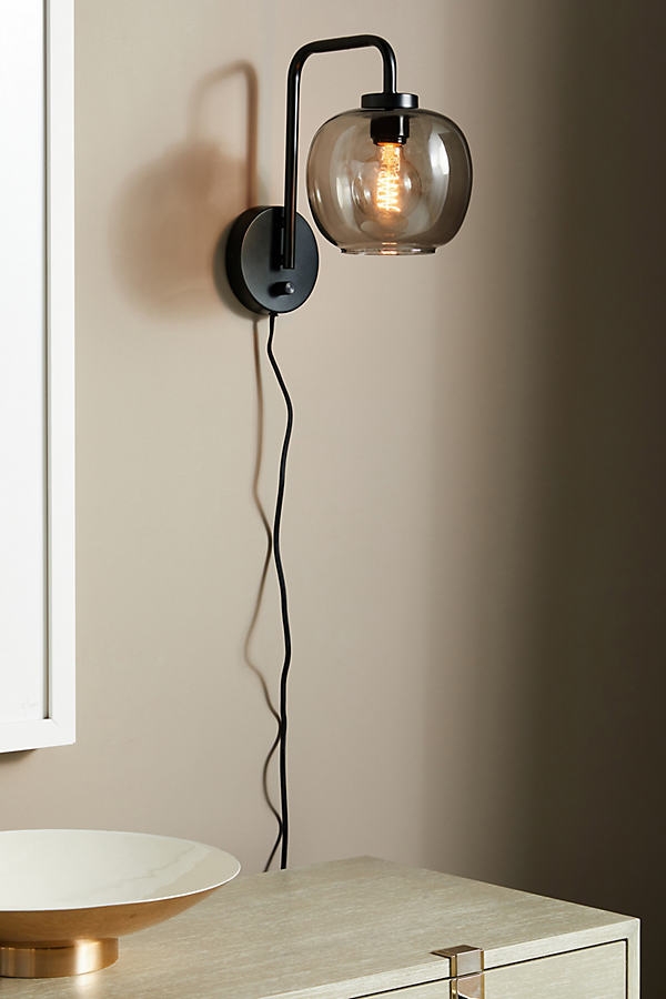 Franklin Sconce By Anthropologie in Black Size S - Image 0