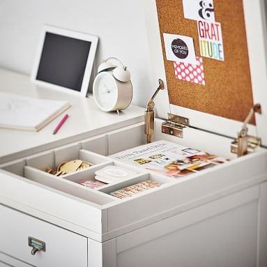 Customize-It Project Storage Pedestal Desk, Simply White - Image 1