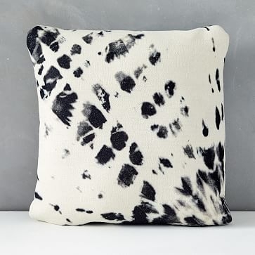 Outdoor Tie Dye Sun Ray Pillow, Set of 2, Natural + Black, 20"x20" - Image 0