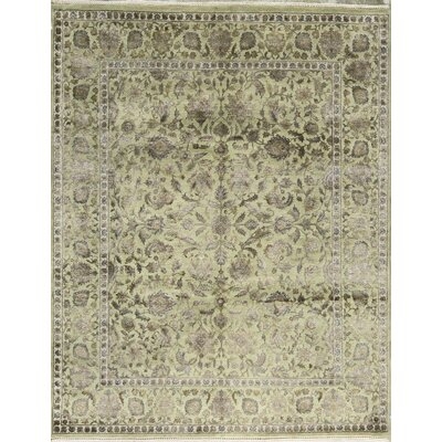 One-of-a-Kind Hand-Knotted Green 8' x 10'2" Area Rug - Image 0