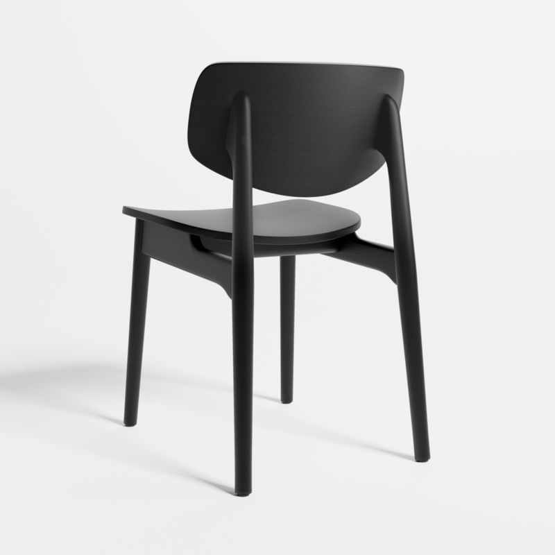 Paolo Black Wood Dining Chair - Image 7