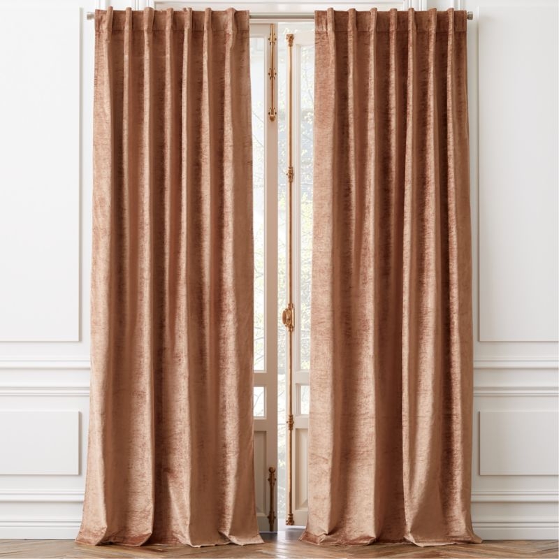 Cotton Viscose Camel Curtain Panel 48"x84"- Available Dec - Image 1
