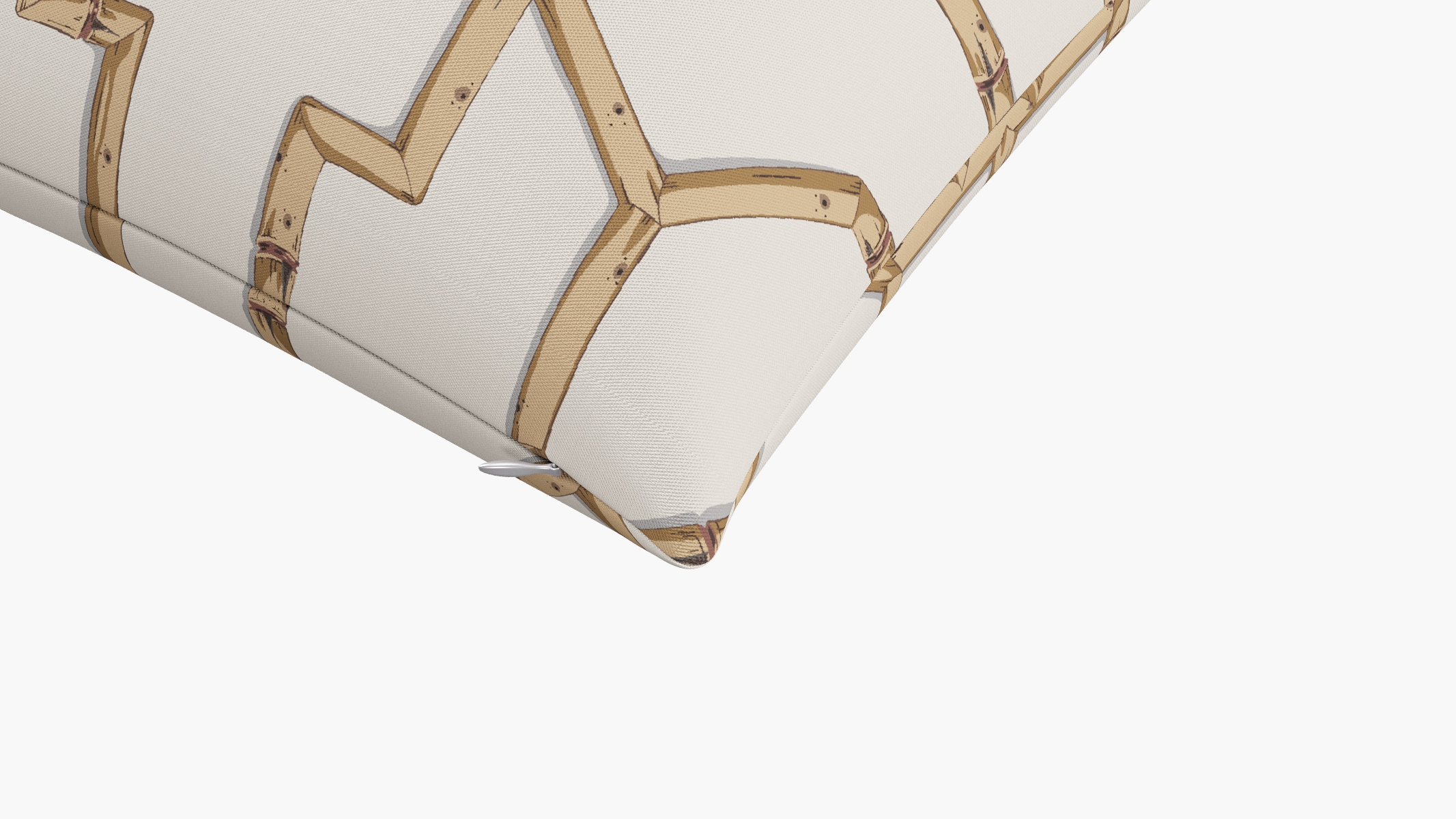 Throw Pillow 20", Tan Baldwin Bamboo, 20" x 20" - Image 1