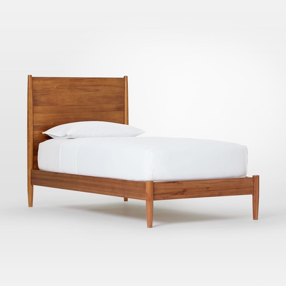 Mid-Century Bed, Twin, Acorn - Image 0