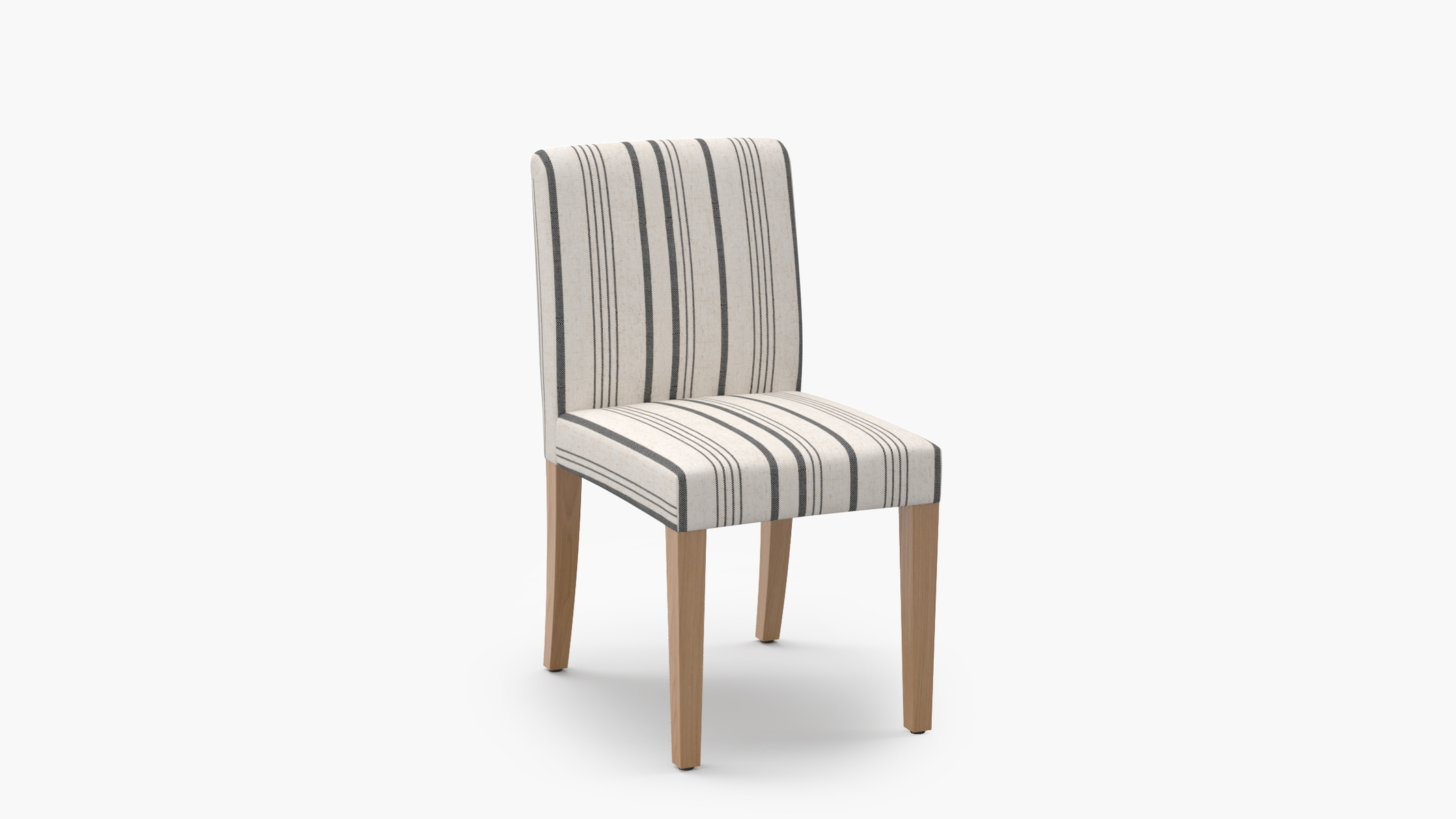 Signature Dining Chair, Black Market Stripe, Natural Square Tapered Leg - Image 1