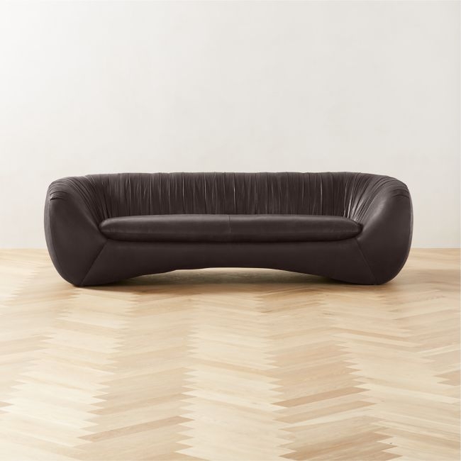 Cecil Black Leather Sofa - Image 0