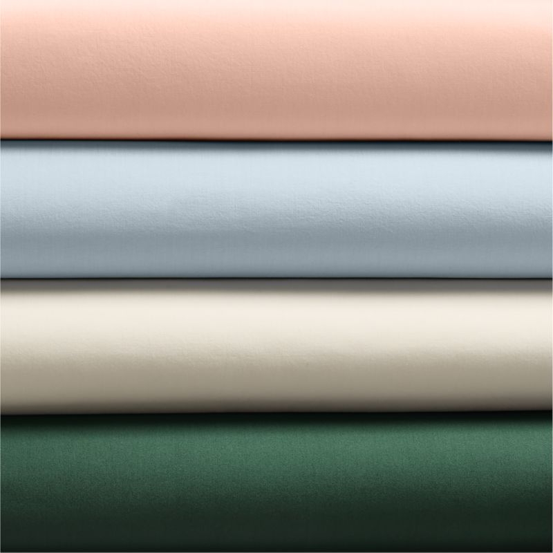 CozyCloud Washed Organic Cotton Pampas Ivory Twin XL Sheet Set - Image 4