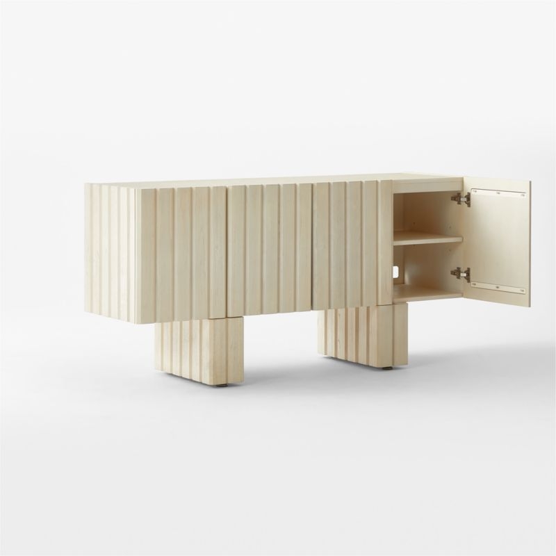 Moab 65" Light Wood Credenza - Image 3