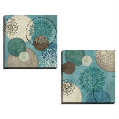 WA-5854/5855-P Floral Mood I & II by Daphne Brissonnet - 2 Piece Painting Set on Canvas - Image 0