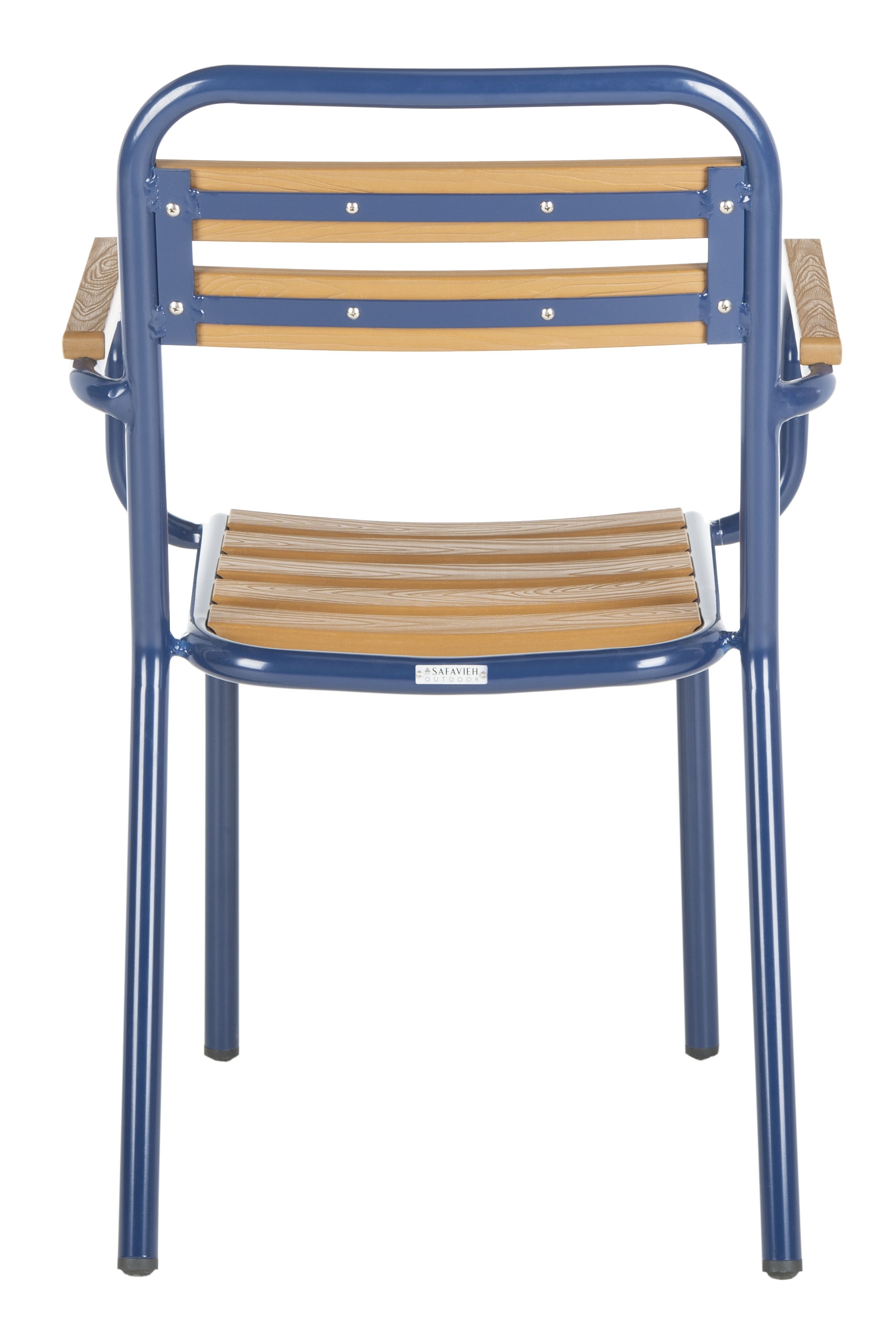 Rayton Stackable Chair - Navy/Brown - Safavieh - Image 4