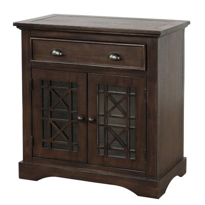 Retro Storage Cabinet Wih Doors And Big Wood Drawer, Home Office Furniture Storage Chest - Image 0