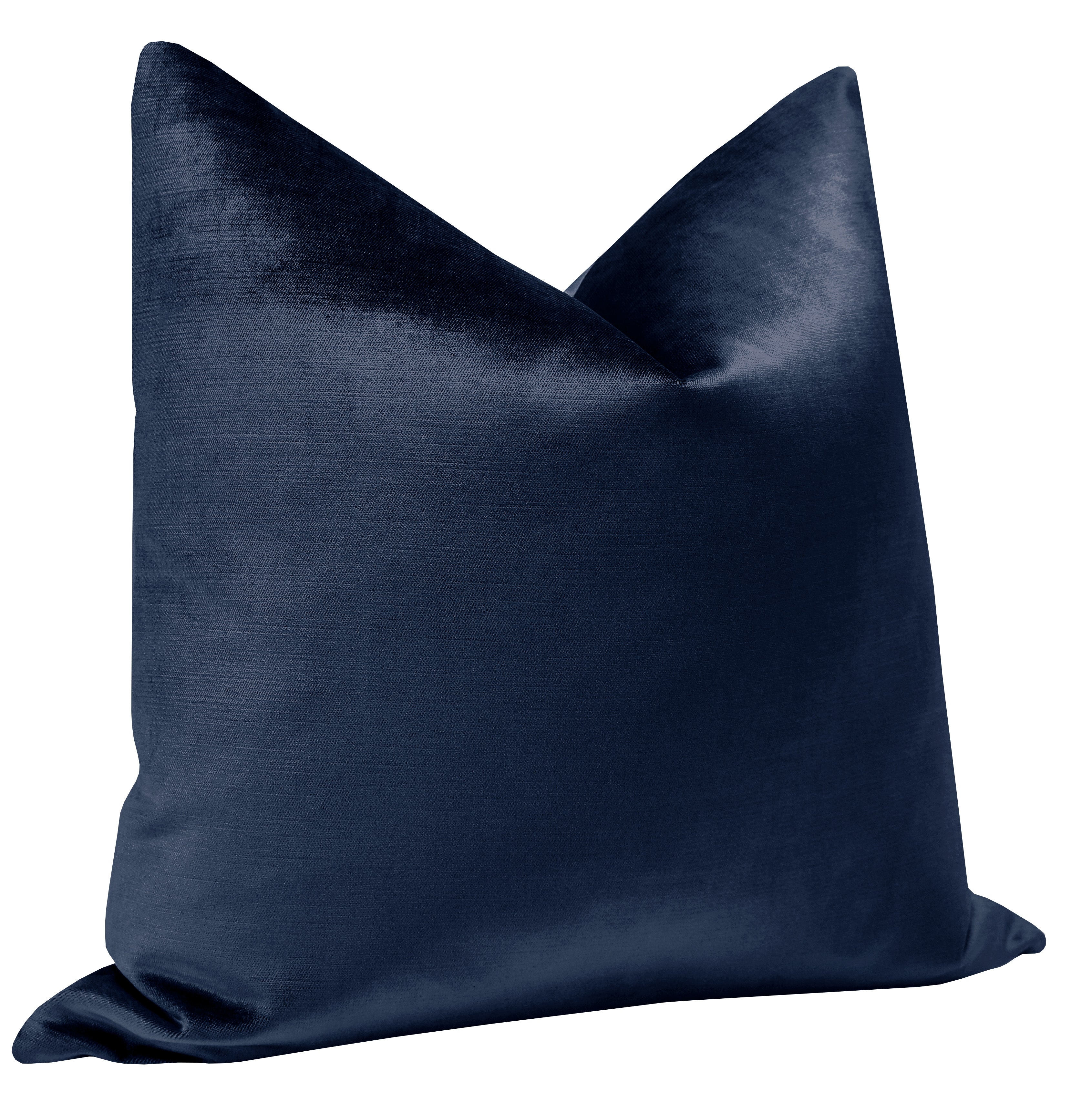 FAUX SILK VELVET // NAVY BLUE - 20" X 36" KING SHAM - Image 1