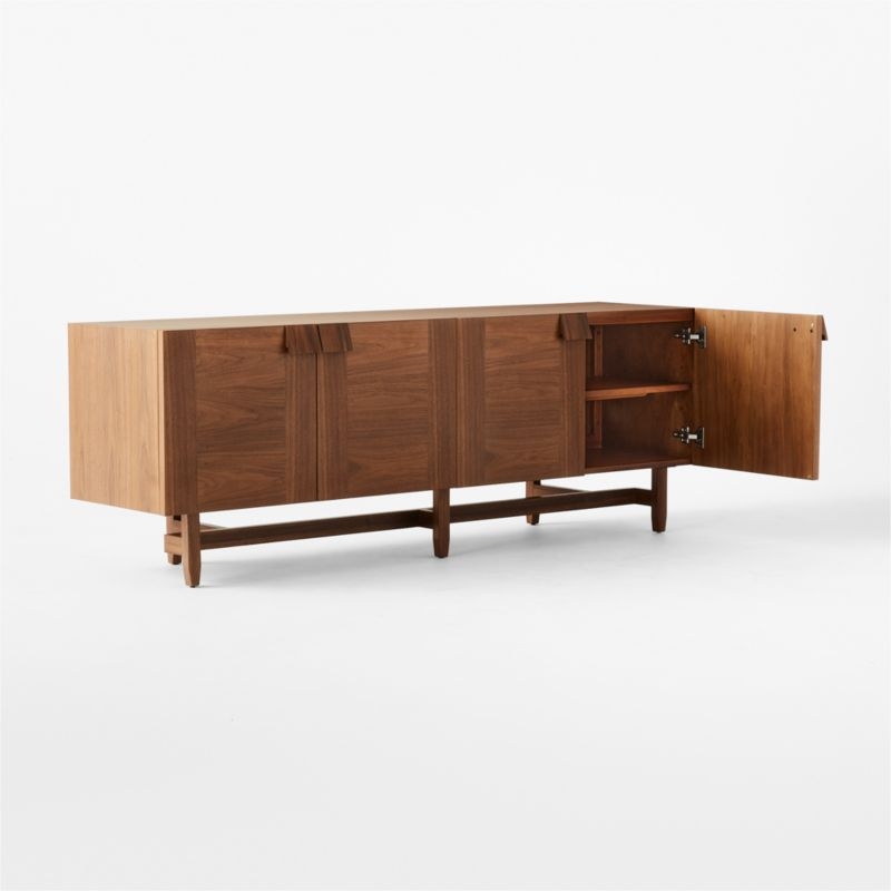Coronado 77" Walnut Wood Credenza - Image 3