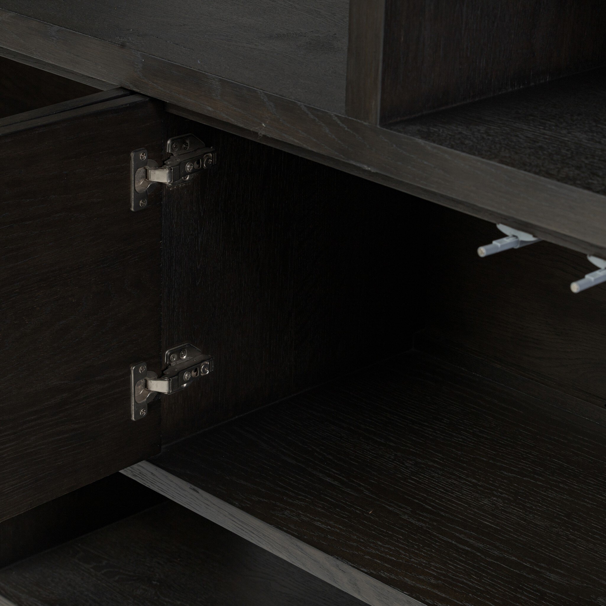 Noeline Wide Bookcase - Smoked Black Oak - Image 10