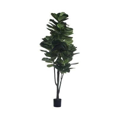 84" Artificial Fiddle Leaf Fig Tree in Pot Liner - Image 0
