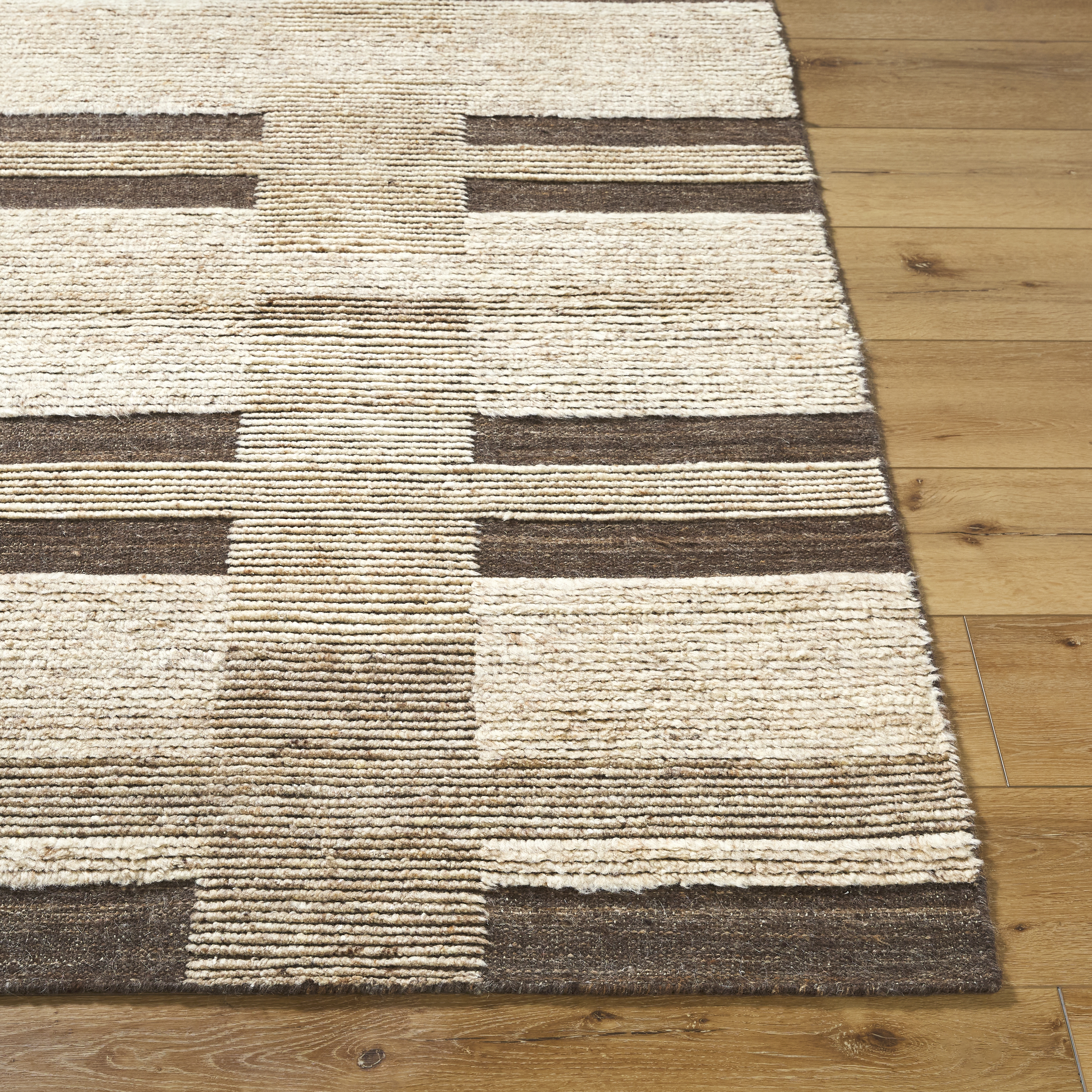 Folklore Beige Indoor 12' x 15' Handmade Rug - Image 3