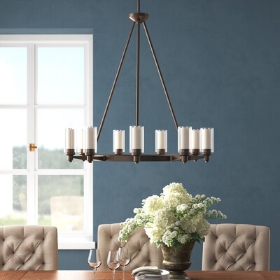 Maximo 9 - Light Shaded Wagon Wheel Chandelier - Image 0