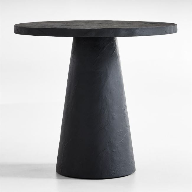 Willy Charcoal Brown Pedestal Bistro Table by Leanne Ford - Image 0