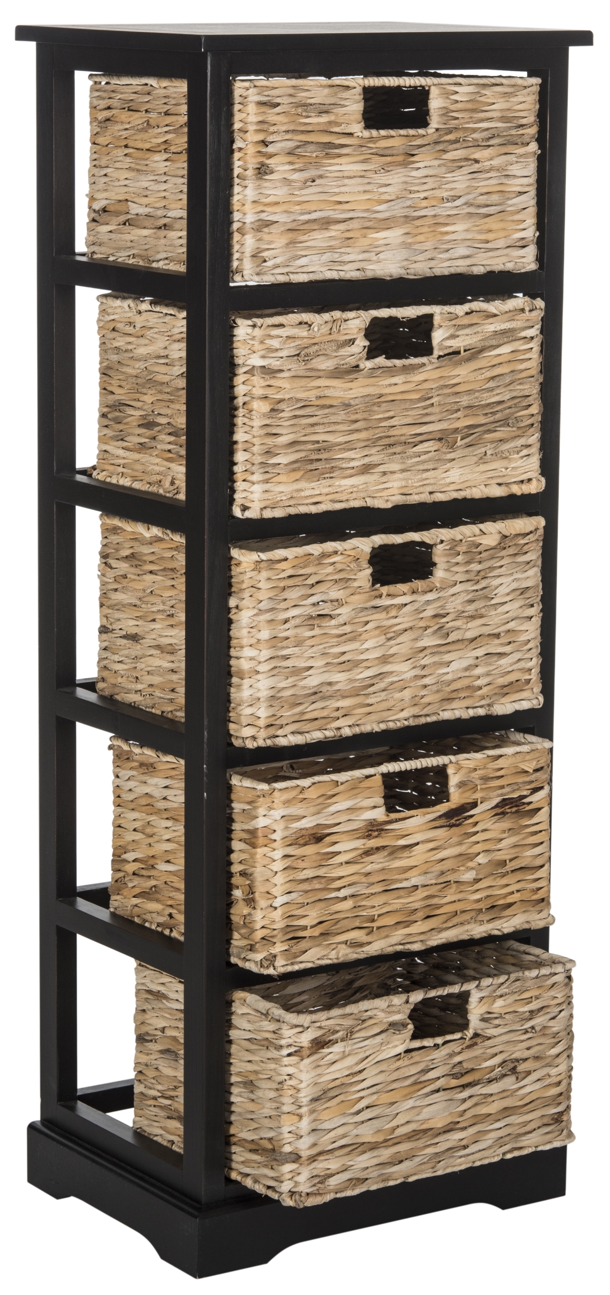 Vedette 5 Basket Storage Tower - Distressed Black - Safavieh - Image 3