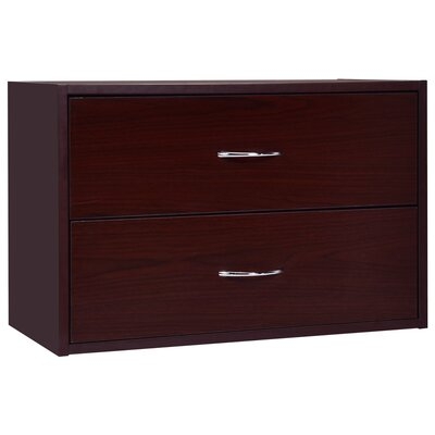Ebern Designs 2 Pcs 2-drawer Dresser Horiztonal Organizer Wood End Table Nightstand - Image 0