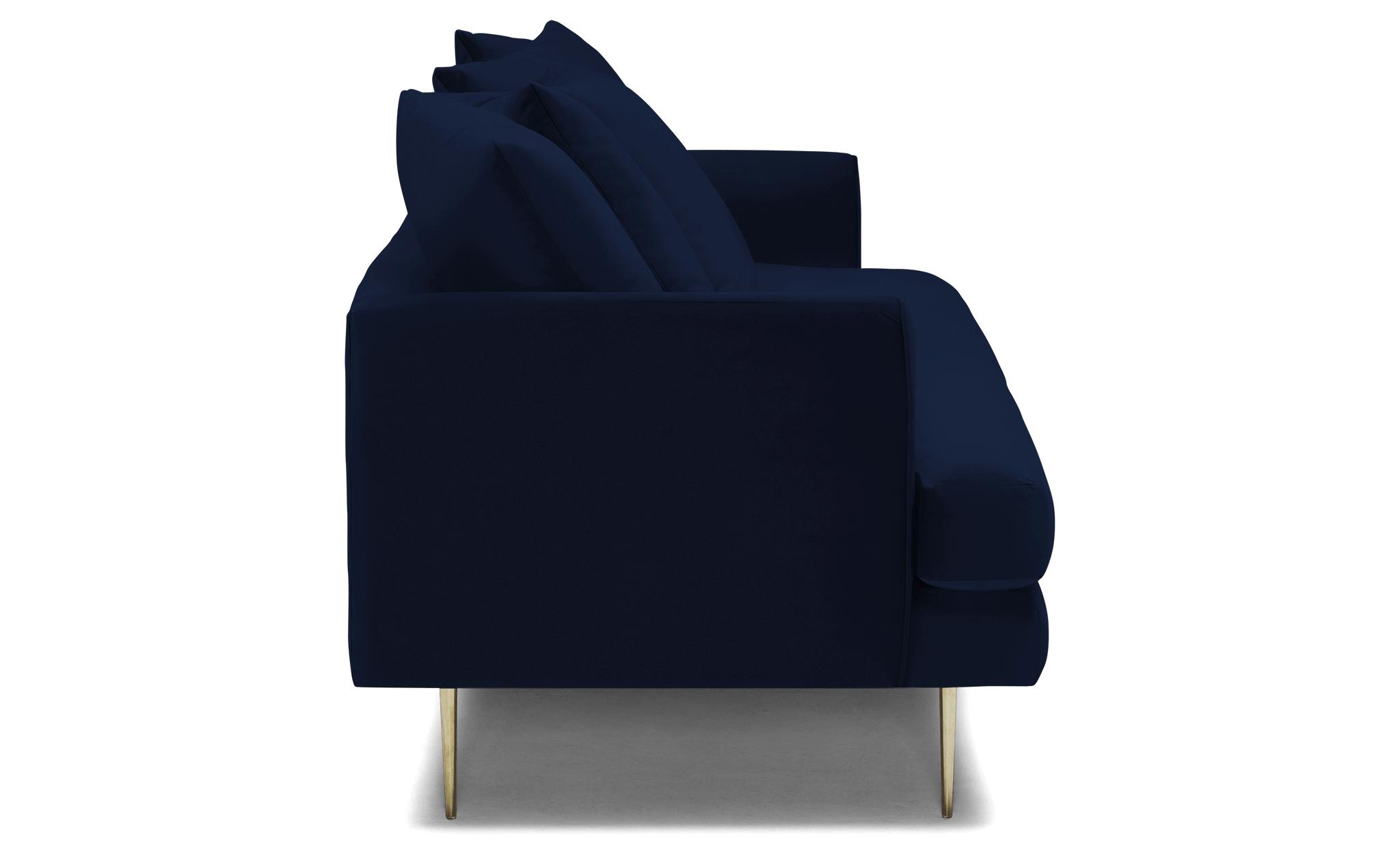 Blue Aime Mid Century Modern Sofa - Royale Cobalt - Image 2