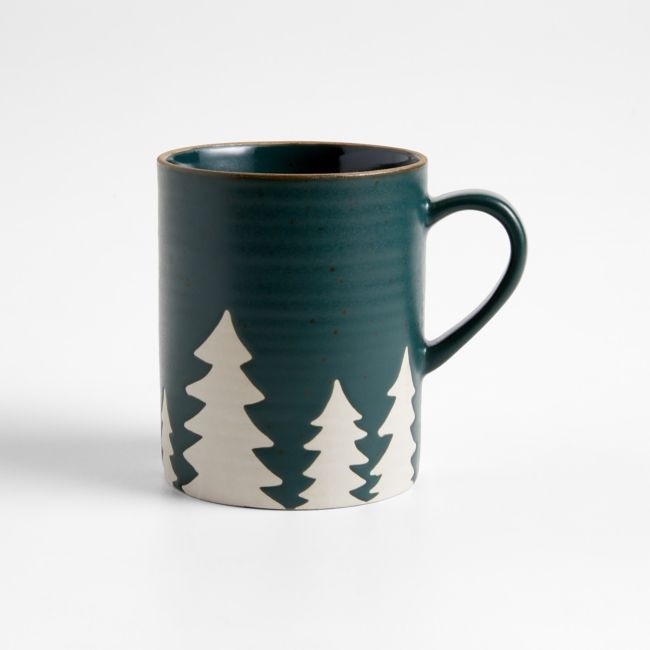 Green Trees 12-oz. Stoneware Mug - Image 0