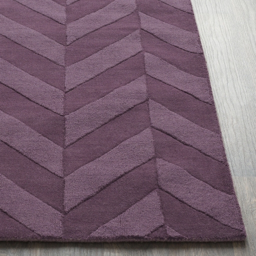 Central Park Purple Indoor 2'3" x 14' Handmade Rug - Image 2