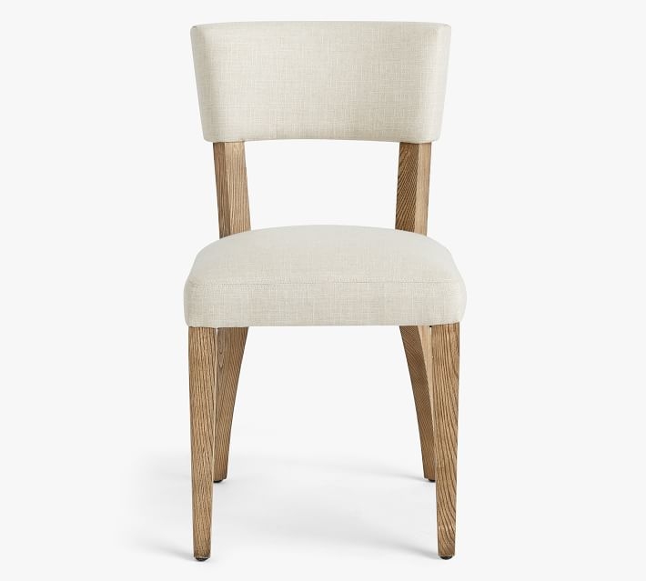 Payson Upholstered Dining Side Chair, Seadrift Leg, Basketweave Slub Oatmeal - Image 5