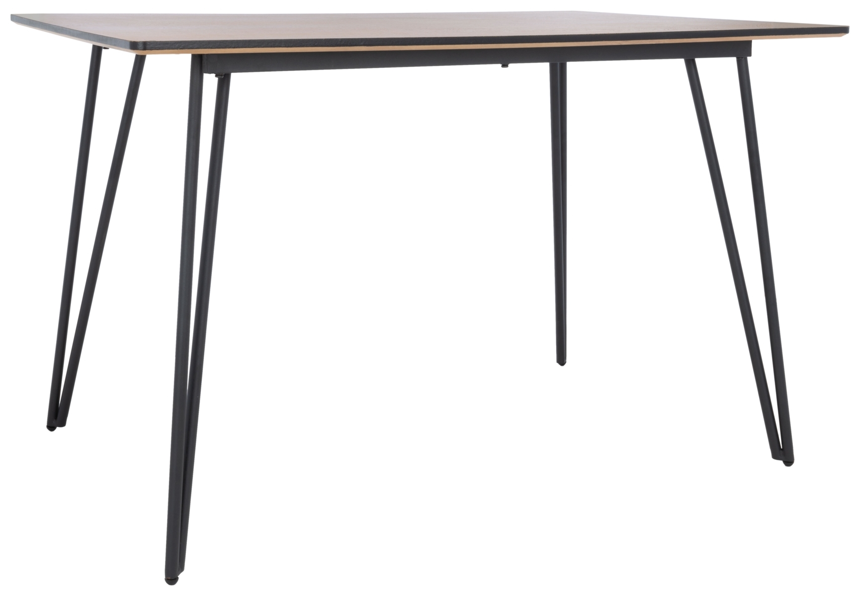 Lexzandra Dining Table - Natural / Black - Safavieh - Image 6