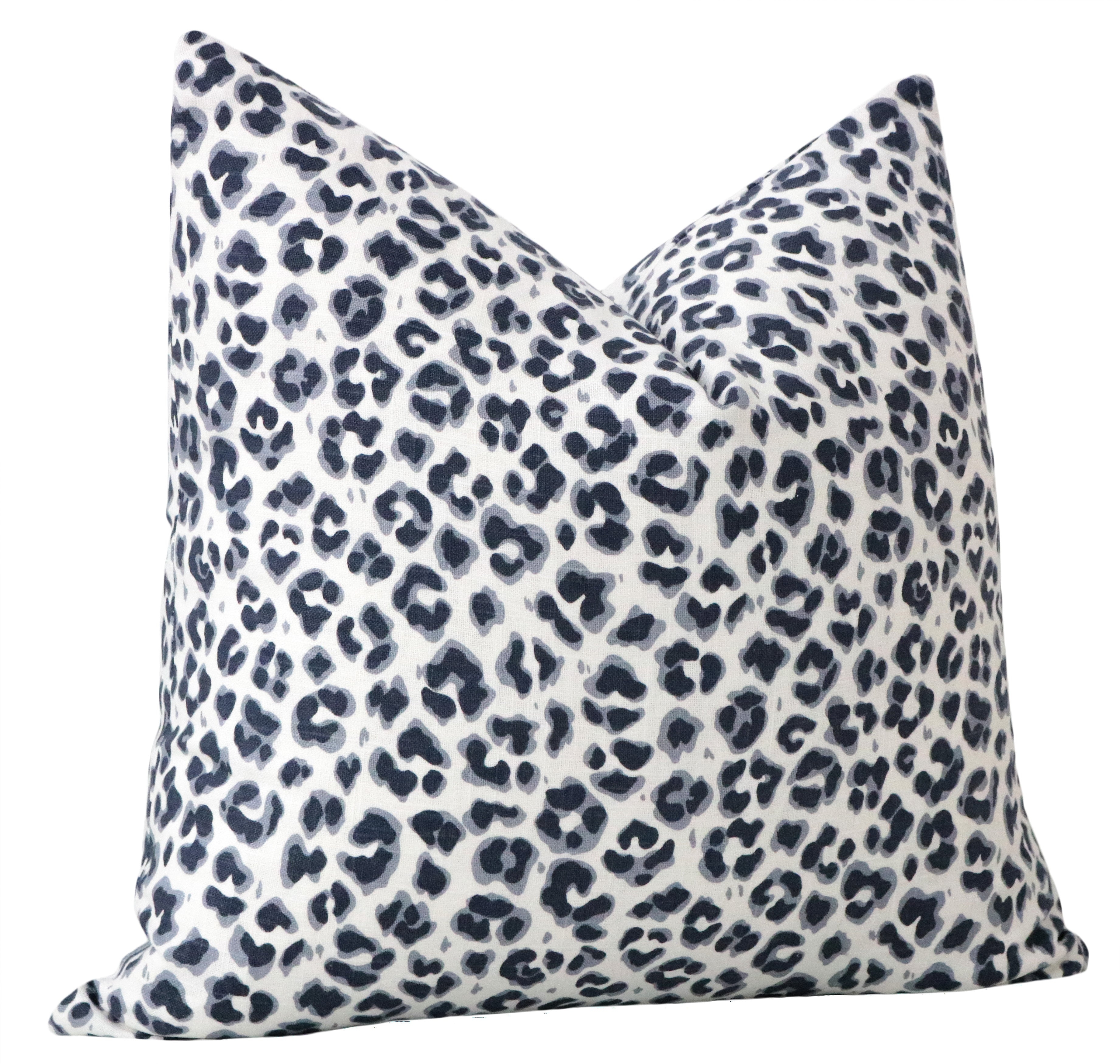 COUGAR LINEN PRINT // NAVY BLUE - BY THE YARD - Image 1