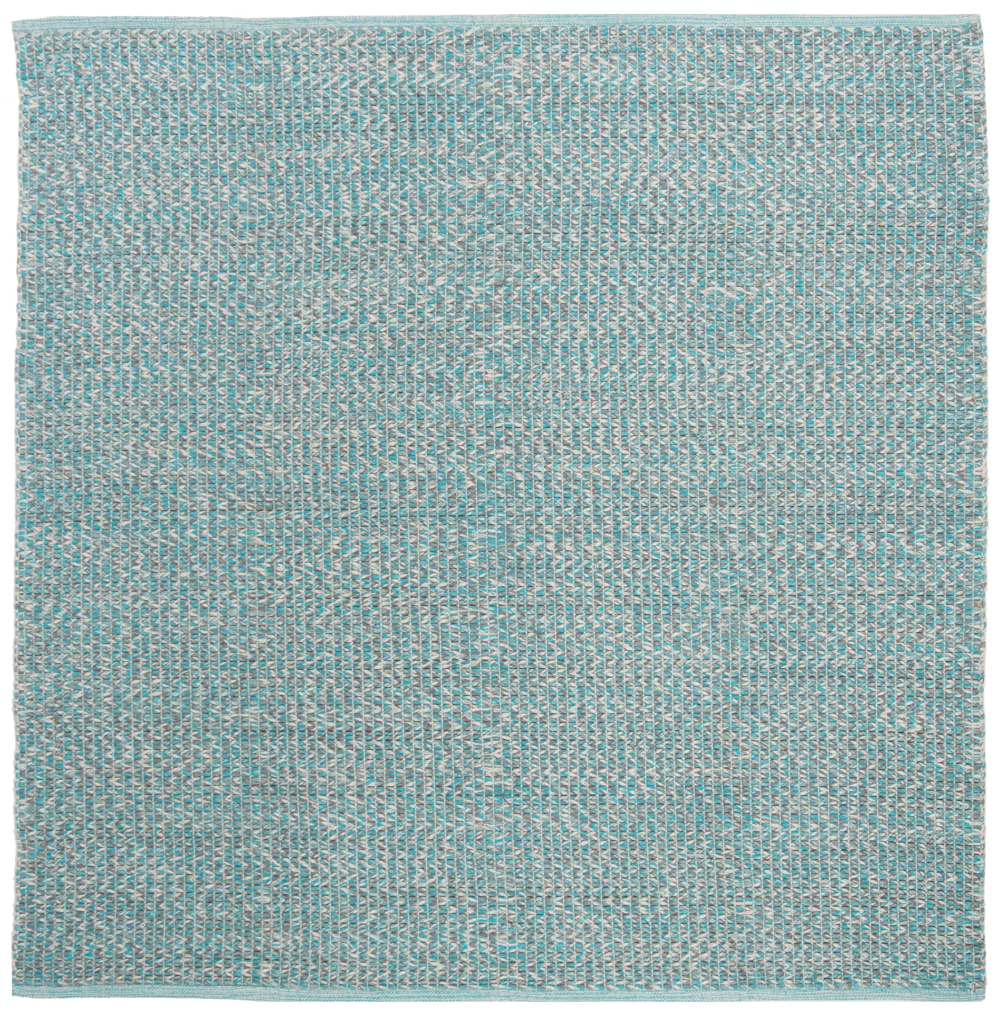 Arlo Home Hand Woven Area Rug, MTK602E, Turquoise/Multi,  6' X 6' Square - Image 0