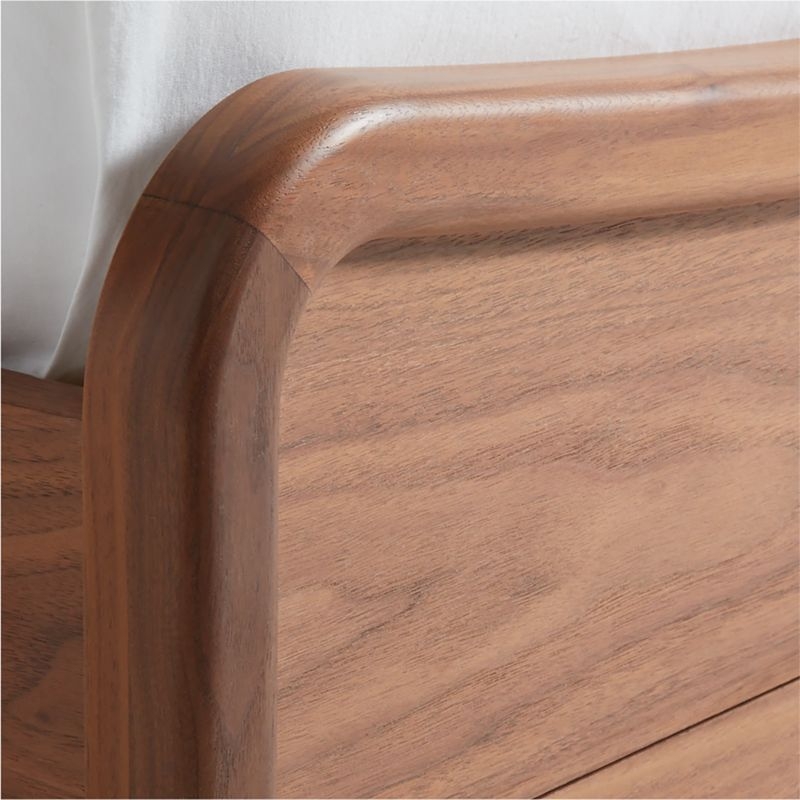 Rainey Walnut Wood and Natural Cane Kids Full Bed - Image 5