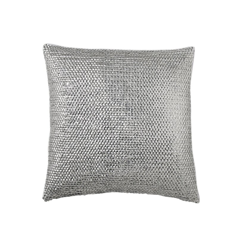 Donna Karan Luna Sequin Cotton Throw Pillow - Image 0