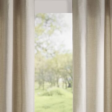 Sunbrella Indoor/Outdoor Solid Cast Curtain, Ash, 48"x84" - Image 1