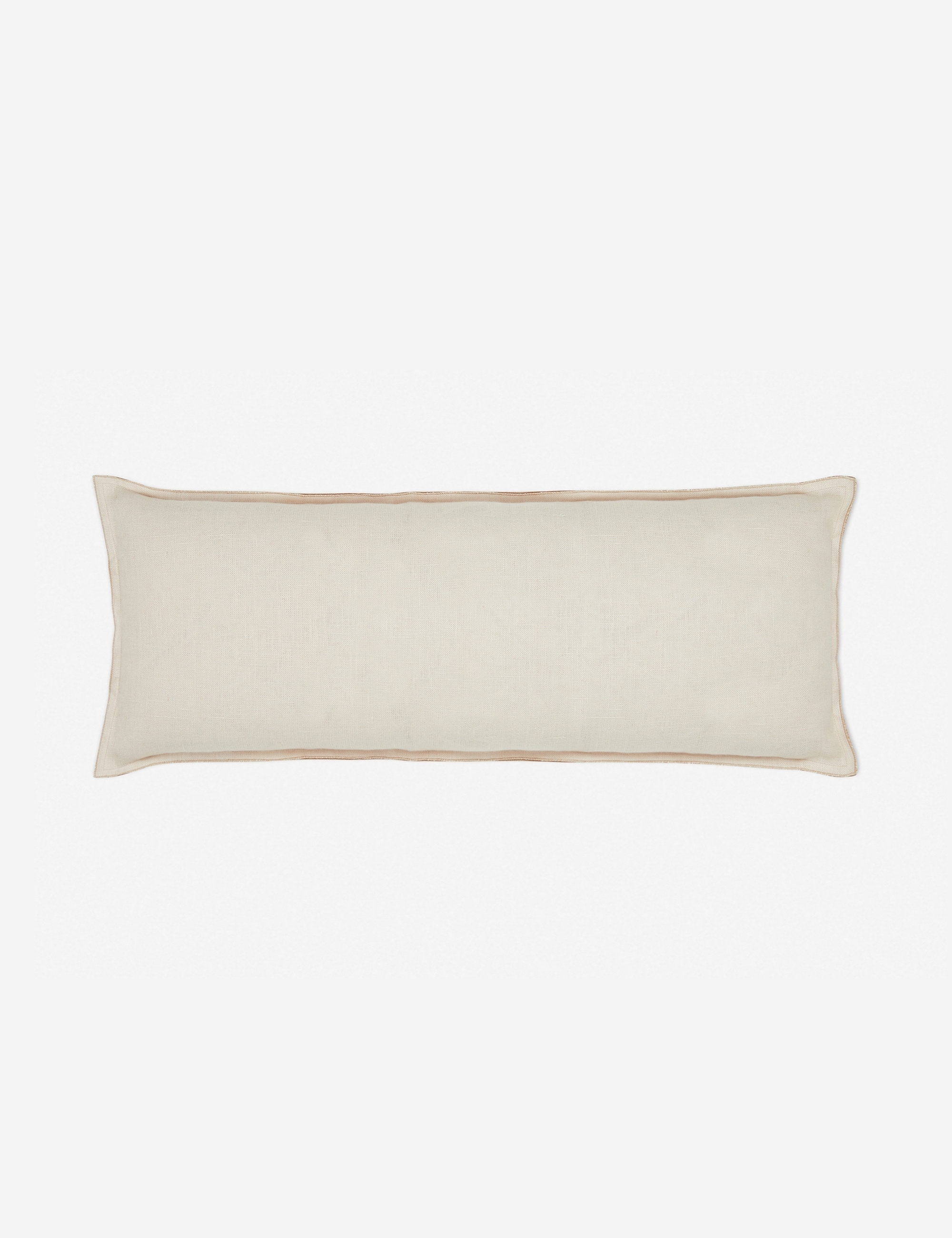 Arlo Linen Long Lumbar Pillow, Light Natural, 36" x 14" - Image 2