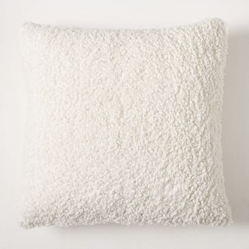 Faux Shearling Pillow Cover, 20"x20", Alabaster - Image 2