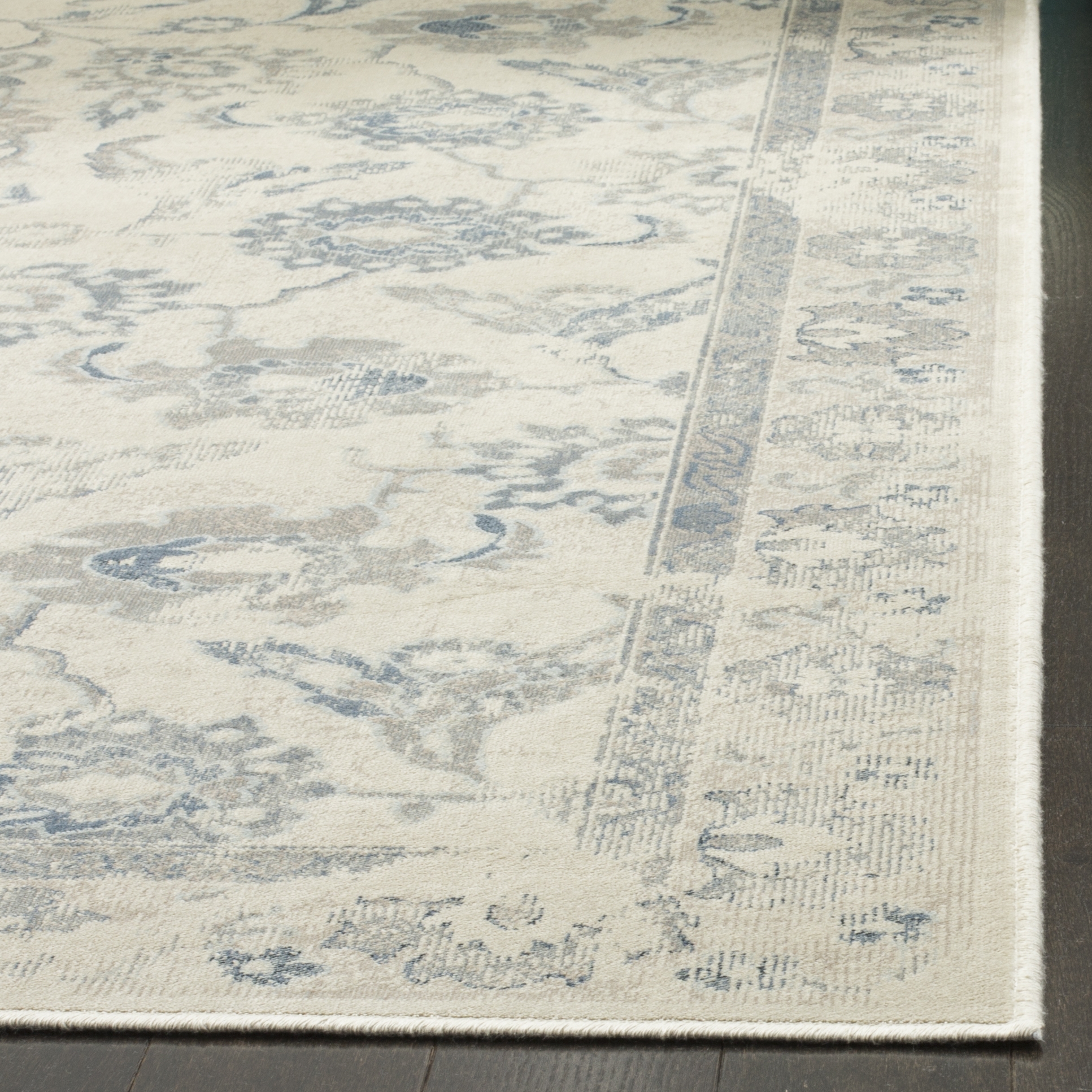 Arlo Home Woven Area Rug, VTG115-7440, Stone/Blue,  3' 3" X 5' 7" - Image 1