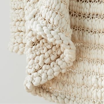 Chunky Knit Throw, White, 50"x60" - Image 1