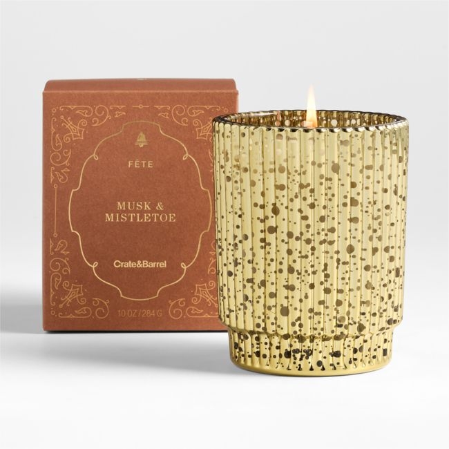 Fete Gold Woodside Holiday 1-Wick Scented Candle - Image 0