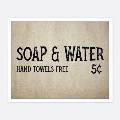 Soap And Water - Unframed Wall Art Print_Brown - Image 0