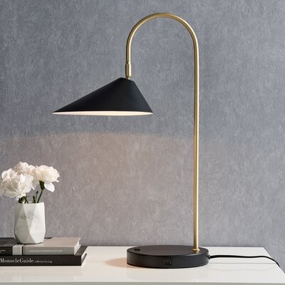 Scriven 24" Gold Desk Lamp with USB - Image 0
