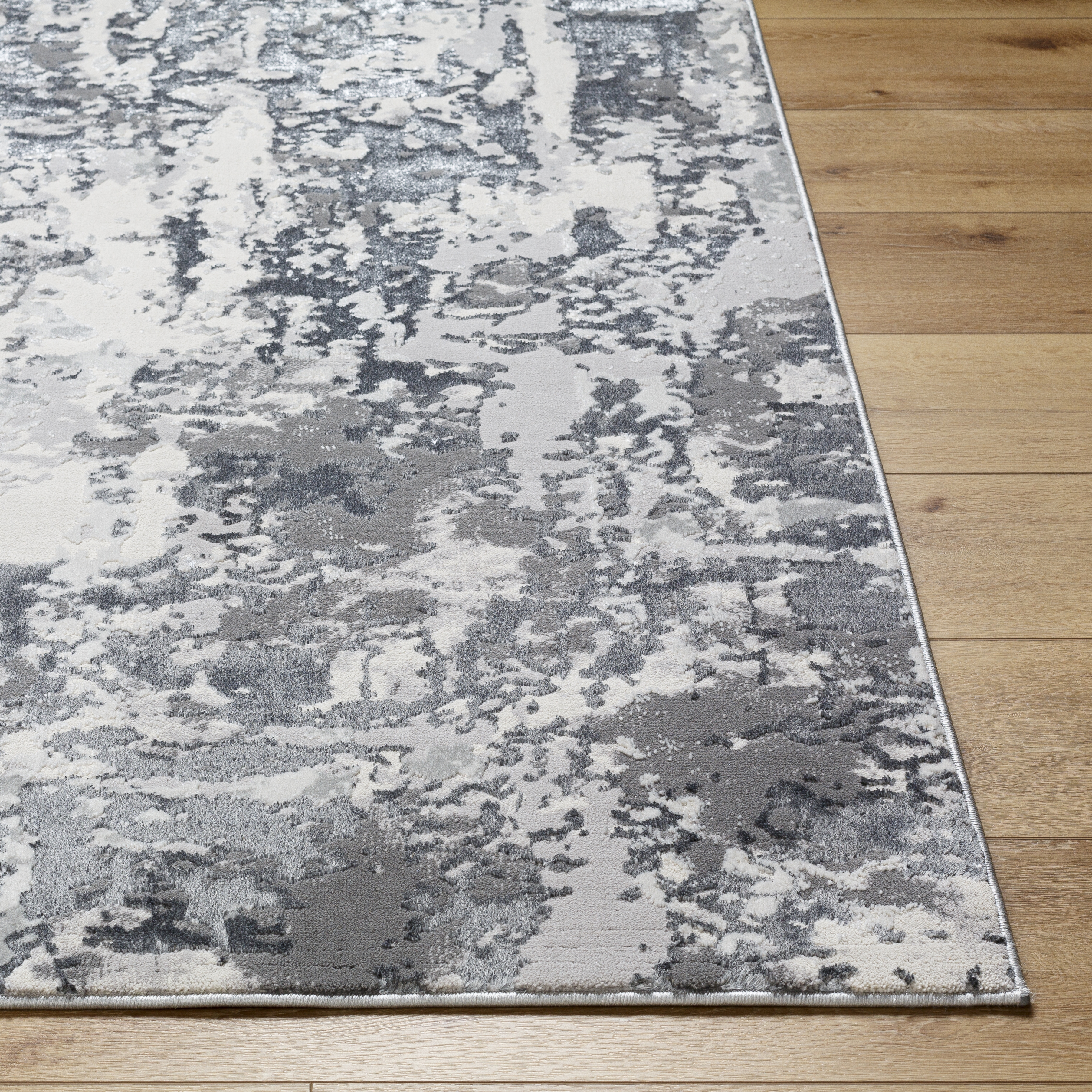 Sunrise Gray Indoor 7'10" x 10' Machine Woven Rug - Image 2