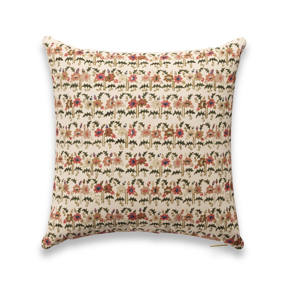 Pink Posy Suzani Pillow by St. Frank | 26" W x 16" H | Cotton/Silk/Linen - Image 4